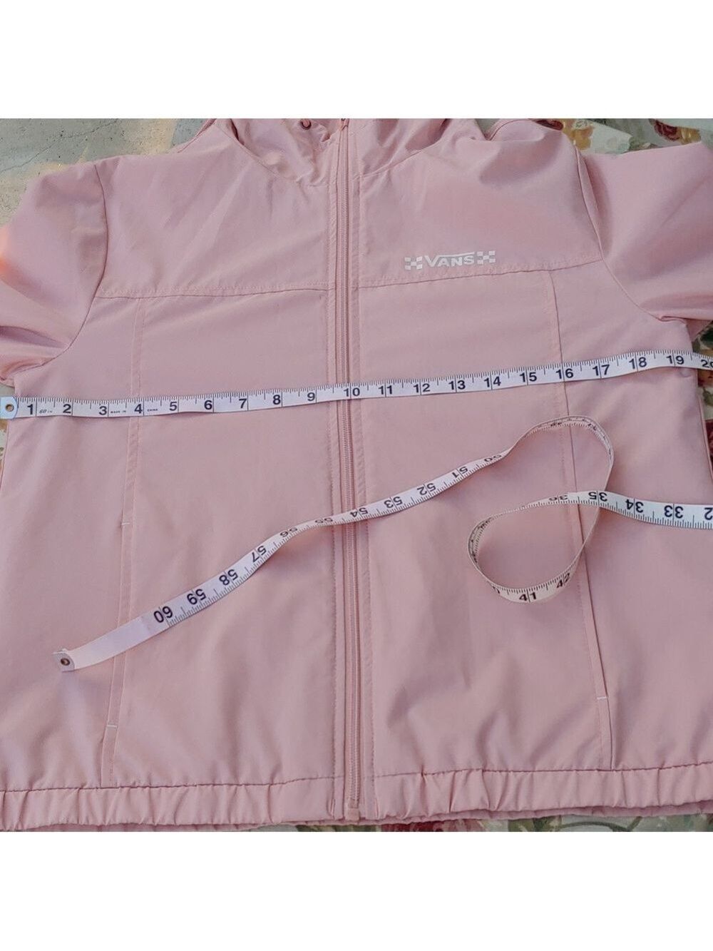Vans Light Pink Zip-Up Hooded Windbreaker Jacket in Women's XS - Picture 7 of 17